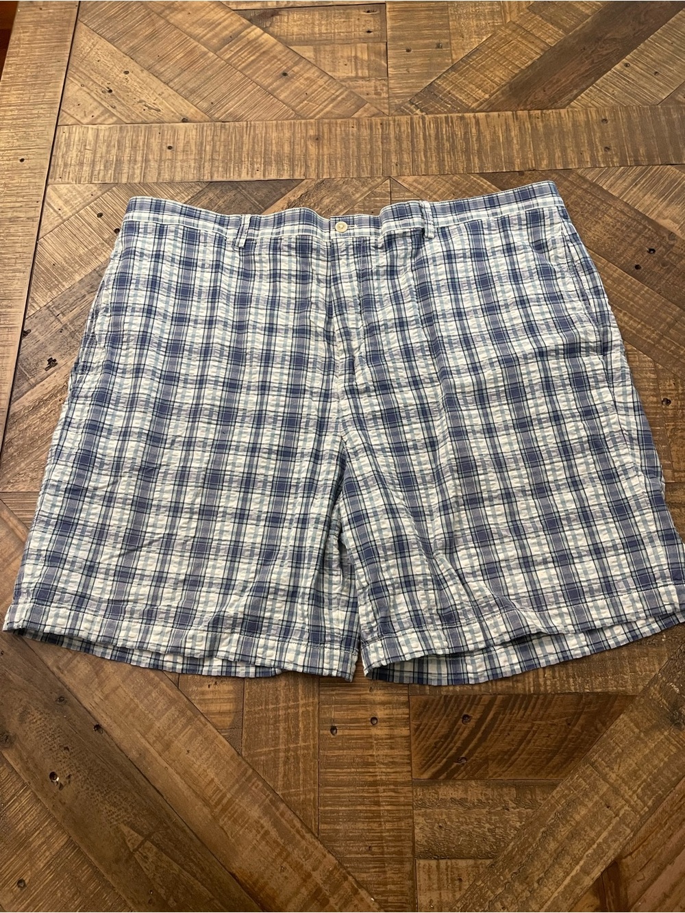Vineyard Vines Men's Size 42 Blue & White Plaid Seersucker Breaker Club Shorts